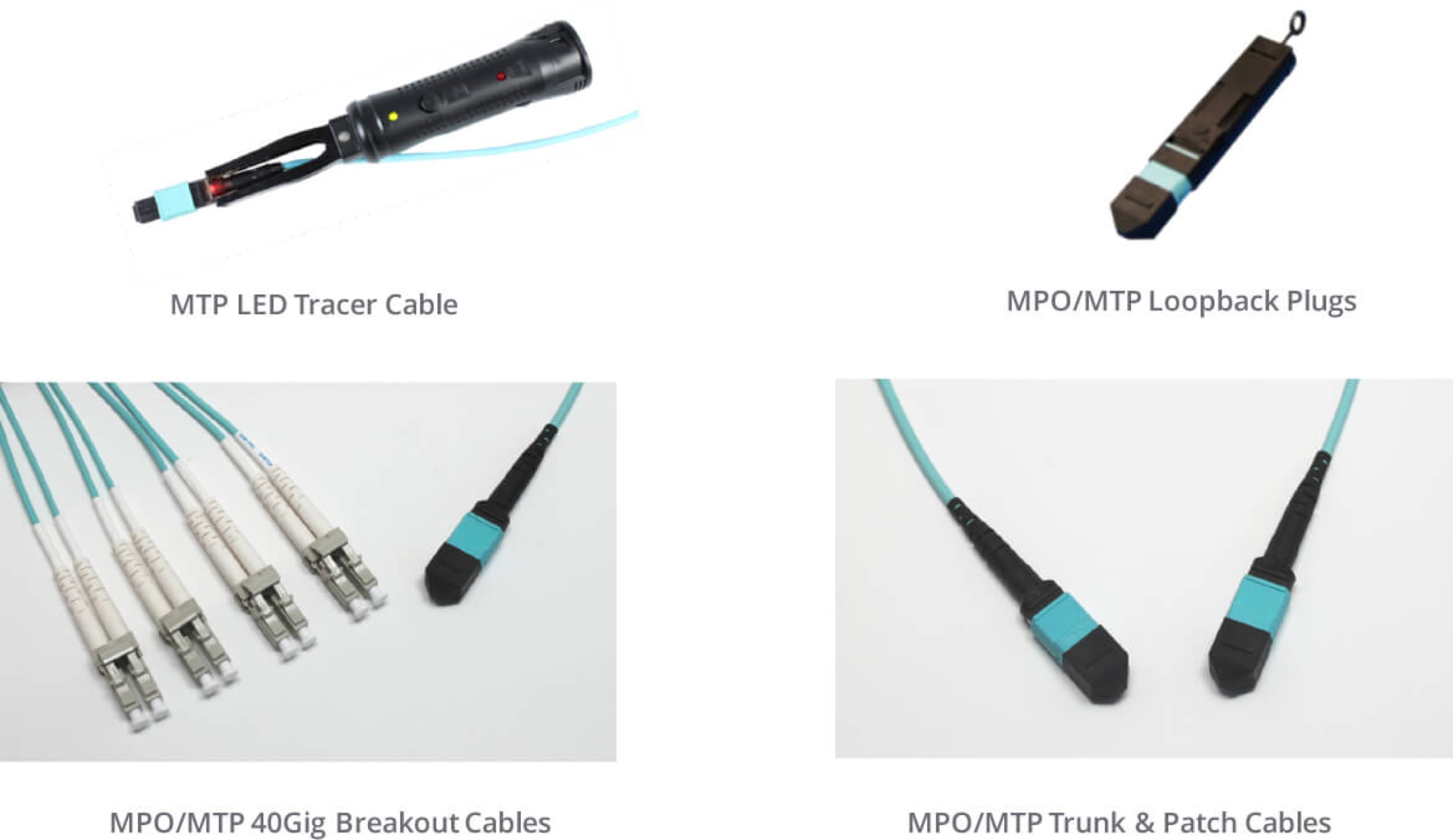 Expanded view of additional MPO/MTP fiber cable options