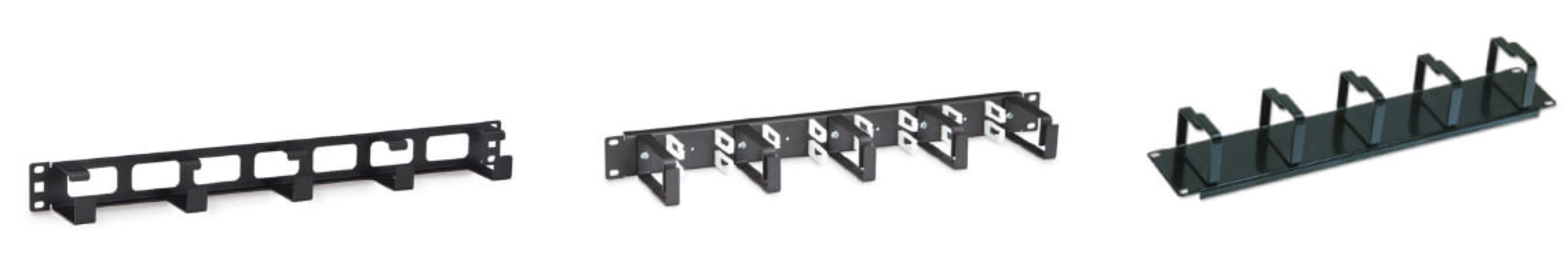 D-ring style horizontal cable management panels